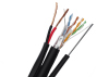 FTP CAT5E+2C+MS Lan with Power CCTV Cable 4 Pair Outdoor with Galvanized Steel Messenger Drop Wire