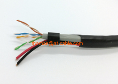 UTP CAT5E+2C Lan with DC Power CCTV Combined Cable Copper Conductor RoHS PVC Jacket