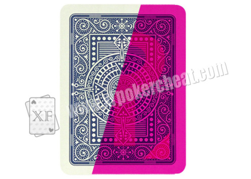 Red And Blue Modiano Plastic Playing Cards With Invisible Ink Markings For Casino Games