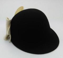 wholesale outdoor children big bowknot 100% wool equestrian cap