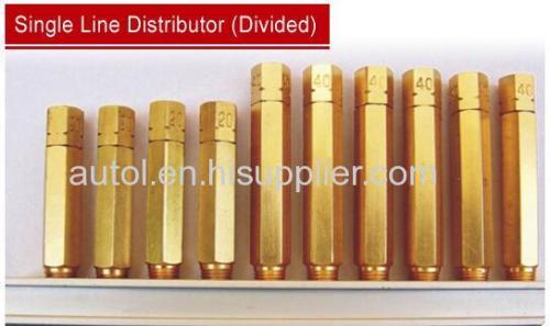 divided single line lubrication system distributor