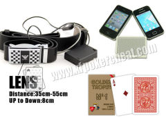 Brown Leather Belt Poker Camera Scanner For Barcode Marked Cards