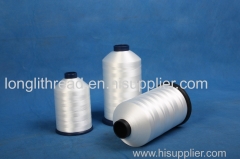 raw white 100% polyester sewing thread