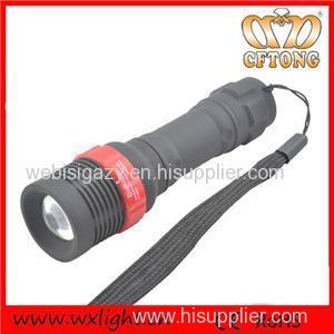 Rubber Painted Zoomable Brightness Led Torch Lamp