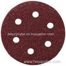 Red Round Aluminum Oxide Velco Discs With 5 Holes For Putty And Automotive Body