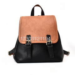 2018 new design outdoor fahionable women backpacks korea small simple style pu leather fancy young ladies backpack