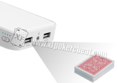 Gambling Silver Power Bank Hidden Poker Camera To Read Invisible Marked Cards