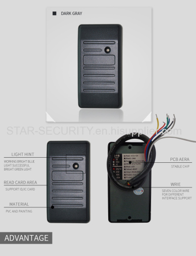 125KHz id Weigand output Access Control Card Reader