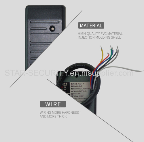 125KHz id Weigand output Access Control Card Reader