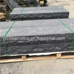 Black Pearl Granite Stone G684 Palisade With Natural Split Bush-hammered For Retaining Wall Edging Bedrock