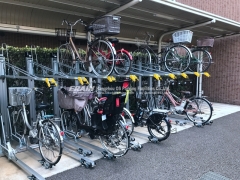 double tiered bike rack