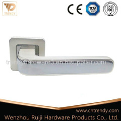 hollow zinc alloy door lever handle on round rose