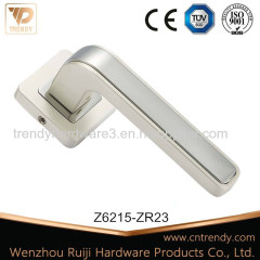 hollow zinc alloy door lever handle on round rose