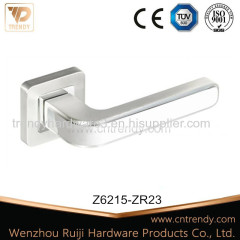 hollow zinc alloy door lever handle on round rose