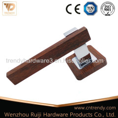 popular wooden door lever handle on square rose