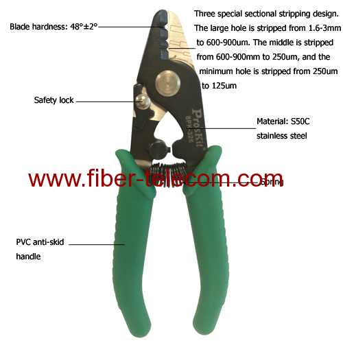 Three Section Type Multifunctional Fiber Cable Stripper