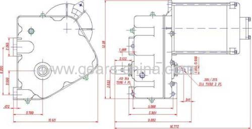 wheel drive worm gearboxes for Irrigation system