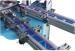 automatic flat screen printing machine with flame and uv system