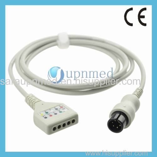 DIN 5 lead ECG Trunk Cable