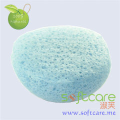 SOFTCARE blue half ball type konjac sponge