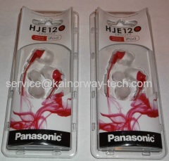 Panasonic RP-HJE120-R Ergo Fit In-Ear Inner Stereo Wired Earbuds Headphones Red For iPod iPhone iPad