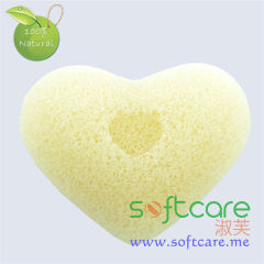 SOFTCARE heart type 100% pure konjac puff facial cleansing konjac sponge