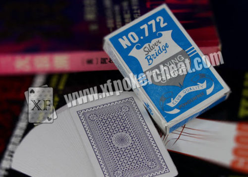 Bridge Playing Cards ISO9001 Custom Casino Gambling Props Silver Plastic With Paintings