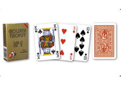 4 Regular Index Plastic Modiano Golden Trophy Playing Cards With Single Deck