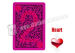 Plastic Jumbo Index Poker Size Playing Cards With Red Ink Markings For UV Invisible Contact Lenses