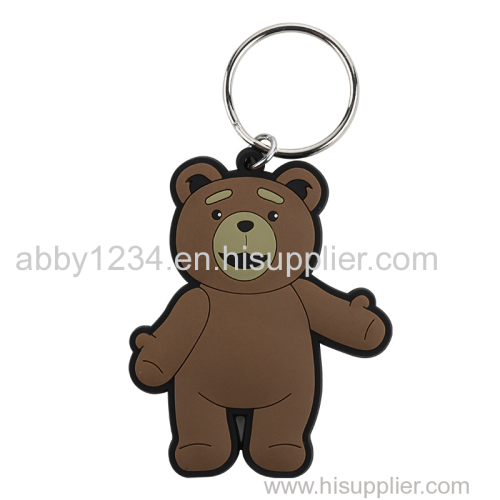 Custom cute shape 3D Soft PVC Keychain