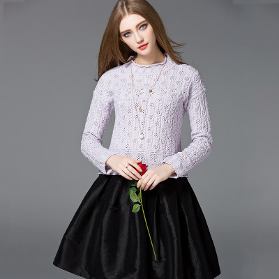 Sweater manufacturer wholesale pointelle style private label woolen sweater designs ladies