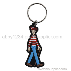 custom Character Shape Soft PVC Rubber Keychain