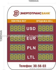 Russia Project of LED Exchange Rate display board
