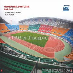 IAAF Prefabricated Rubber Running Track Rubber Sport Surface Roll Manufacturer