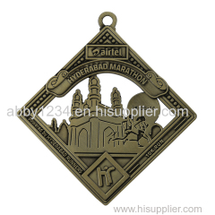 custom Zinc Alloy Marathon Metal Sports Souvenir Medal With Ribbon