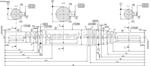 Metal Material High precision Bevel Gear Spline Shaft Z=14