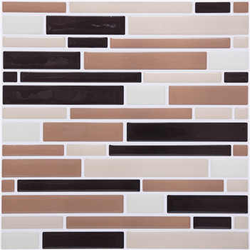 Brown Uniform Squares Mosaic Composite Vinyl Wall Tile