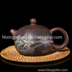 Nixing Pottery Pure Engraving Xishi Teapot Ceramic Tea Pot