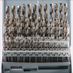 51pcs/set HSS Drill Bits Sizes from 1-6 x 0.1mm packed in metal box