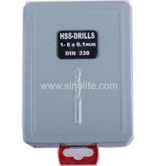51pcs HSS Drill Bits Sizes from 1-6 x 0.1mm packed in metal box
