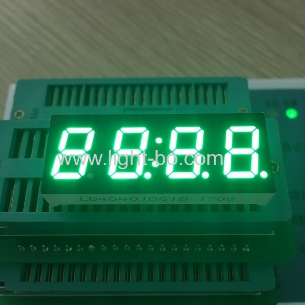 verde puro 0.4inch 4 dígitos 7 segmentos LED exibido ânodo comum para painel de instrumentos