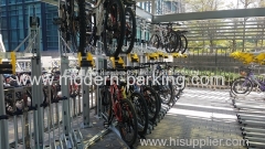 Double stacked bike rack