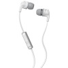 2017 New Skullcandy Smokin' Buds2 White/Grey In-Ear Wired Earbud Headphones With Microphone