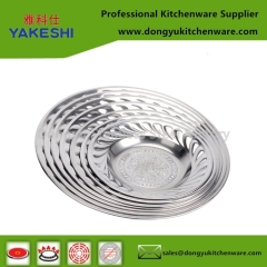 export stainless steel food tray indian lunch plate