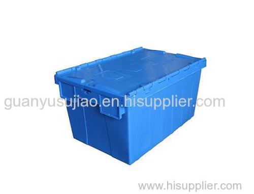 Heavy duty plastic logistic storage containers for transporting