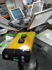manual 6 color 6 station screen printing machine for t shirt