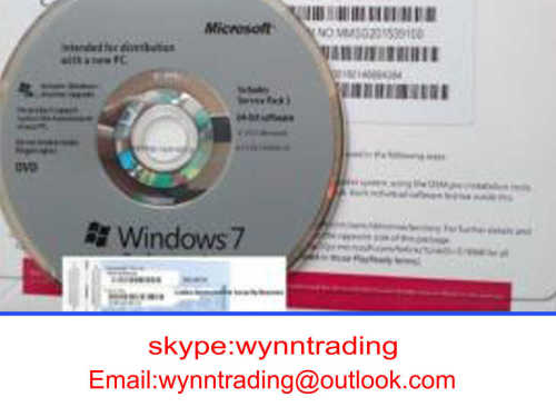 wholesale win 7 pro 32/64 bit product key code +DVD full version OEM pack activated online