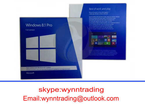 Wholesale Original 32bit x 64bit Microsoft Windows 8.1 Pro Pack Retail Box For Computers at cheap discount