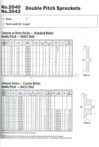 industrial double pitch roller chain boring sprocket 1045 steel