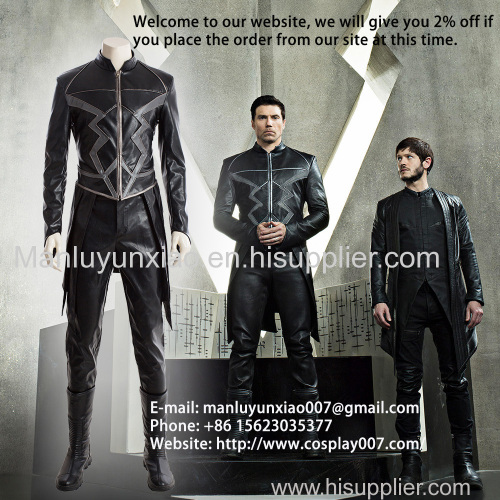 Marvel DC Series Inhumans Black Blot Cosplay Costume For Men Black Suit full set Custom Made